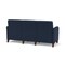 Lesro Siena 3 Seat Tandem Seating No Center Arms, Walnut, RF Blueberry Back, MD Ink Seat, RF Blueberry Panels SN3101 - alternate 3